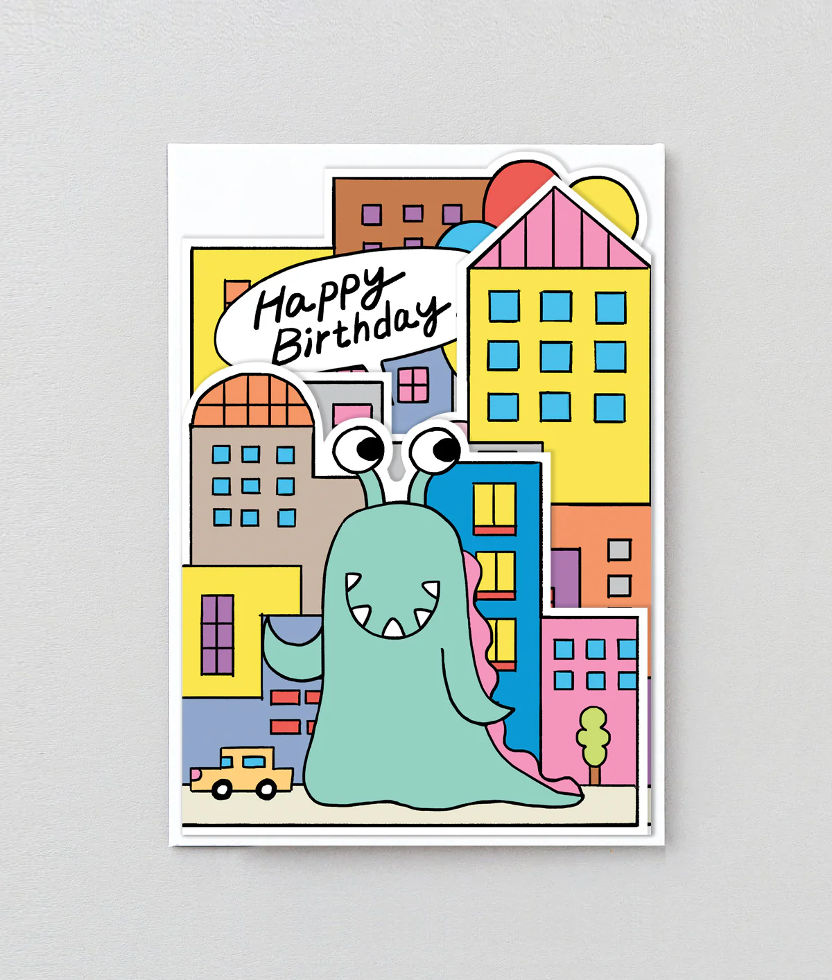 Mega Monsters Kids Birthday Fold Out Card - Image 3