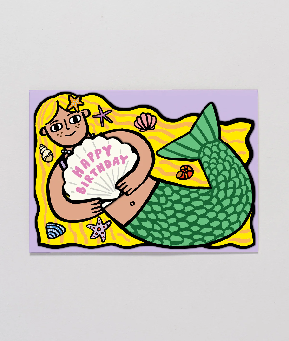 Mermaid With Mini Card Kids Birthday Card - Image 2