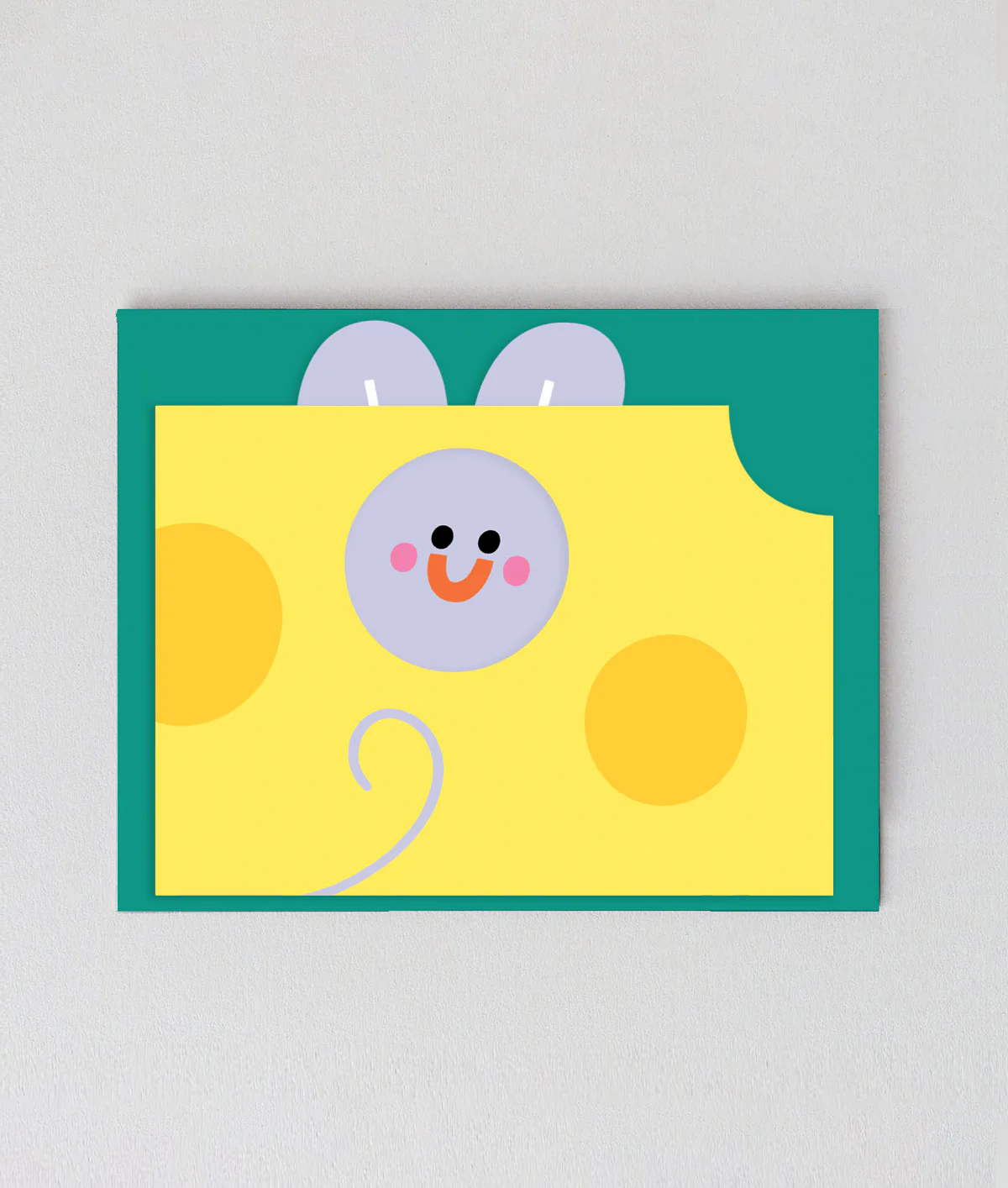 Mouse In Cheese Kids Fold Out Birthday Card - Image 2