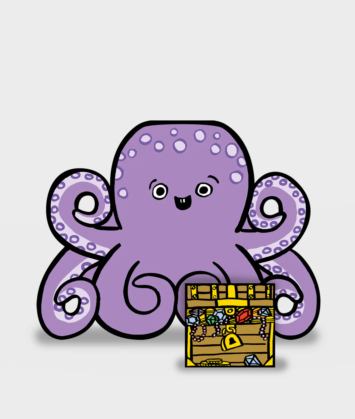 Octopus With Mini Card Kids Birthday Card