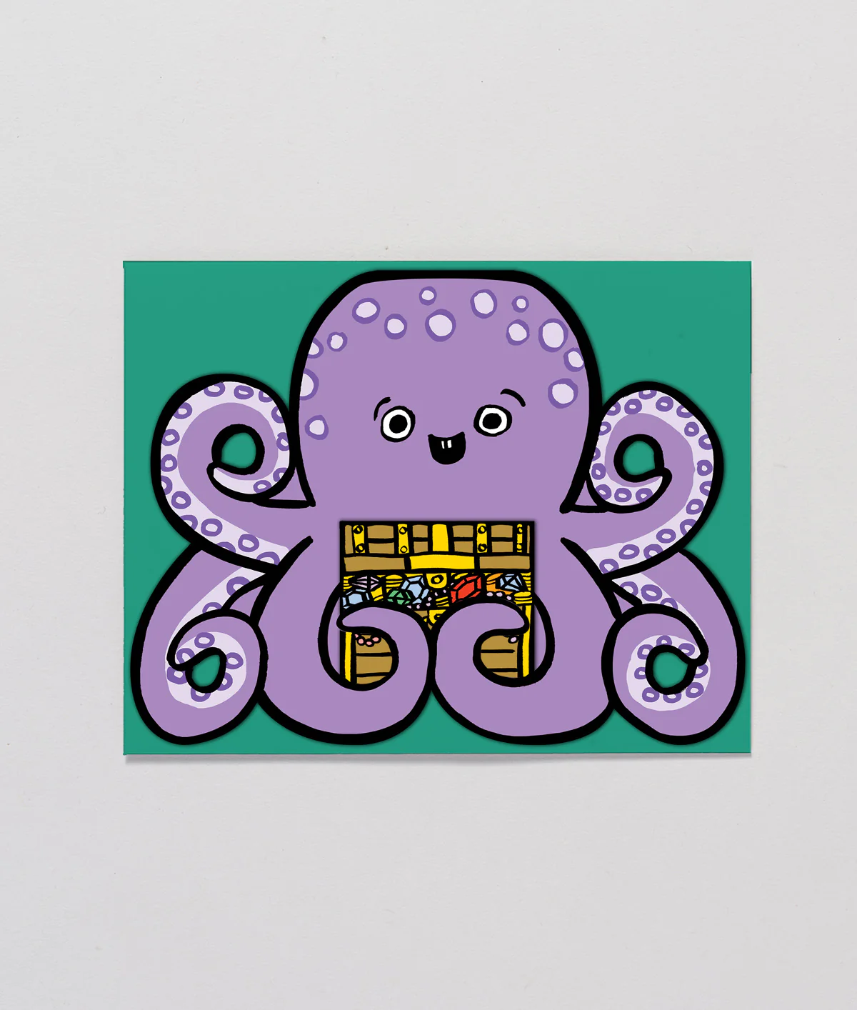 Octopus With Mini Card Kids Birthday Card - Image 2