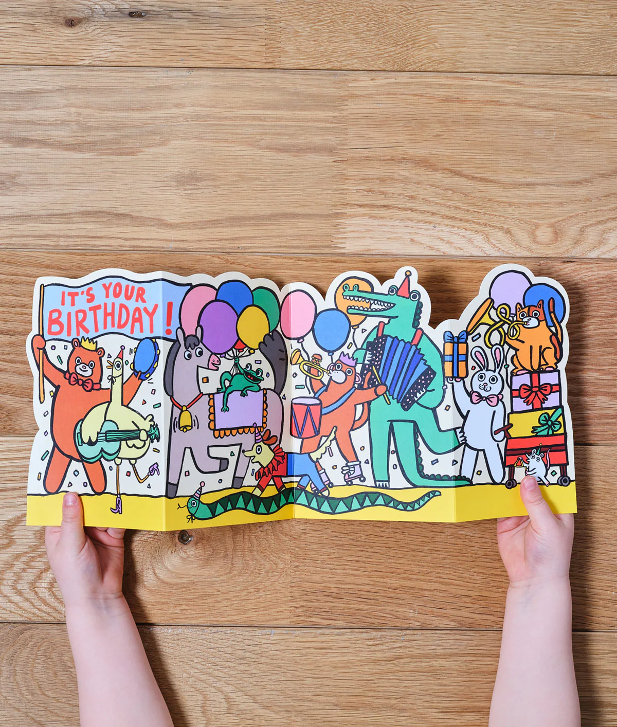 Party Parade Kids Fold Out Birthday Card