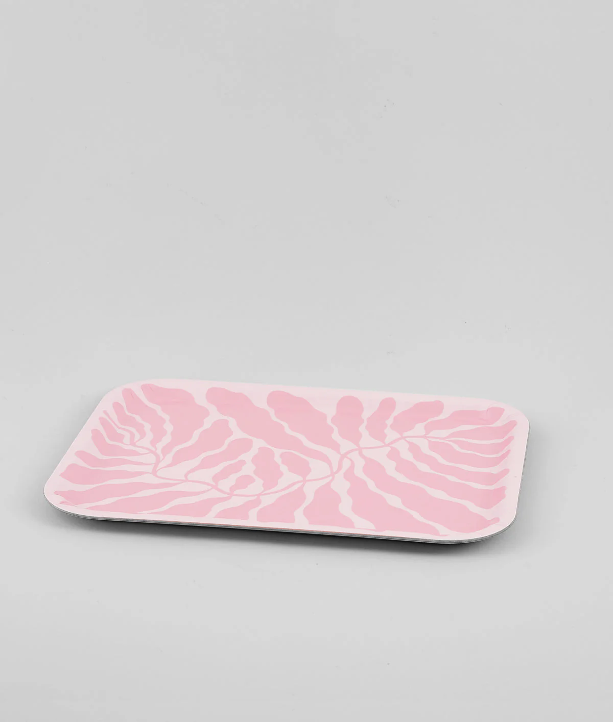 Pink Leaves Rectangle Serving Tray - Image 3