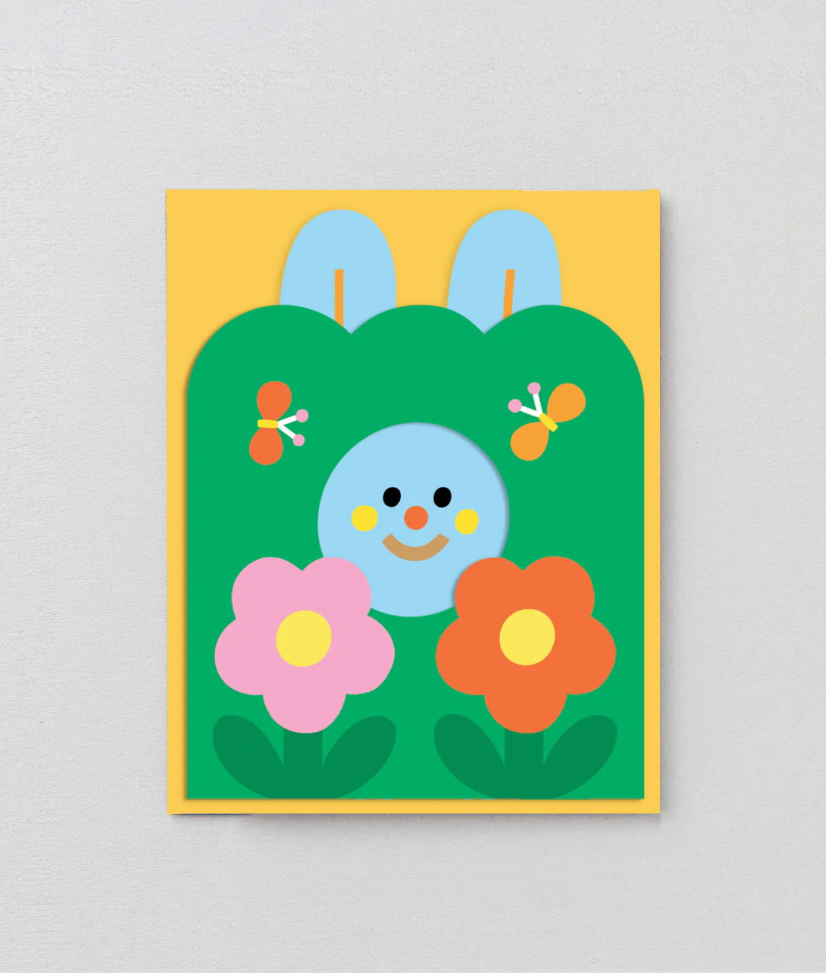 Rabbit In Burrow Kids Fold Out Birthday Card - Image 3