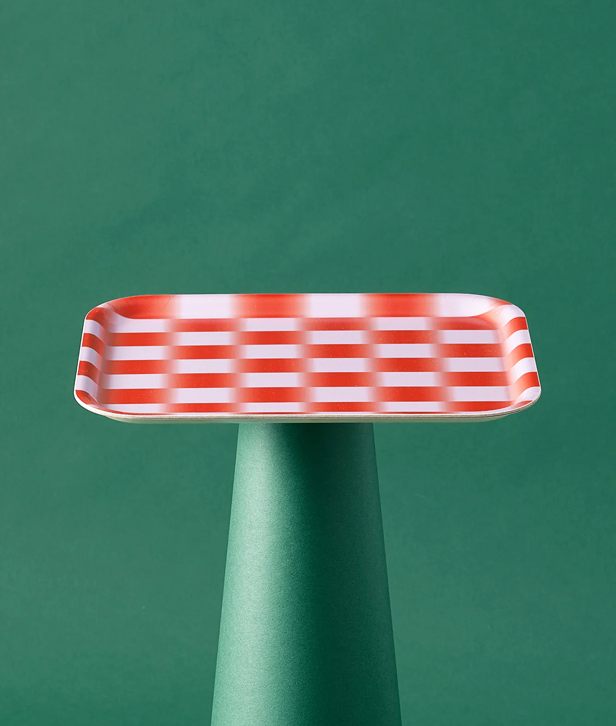 Red Gradient Check Small Rectangle Tray - Image 3