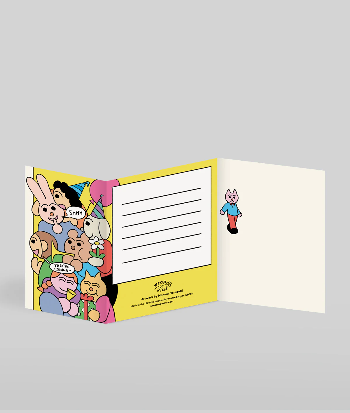 Shhh Surprise Party Kids Fold Out Birthday Card - Image 2
