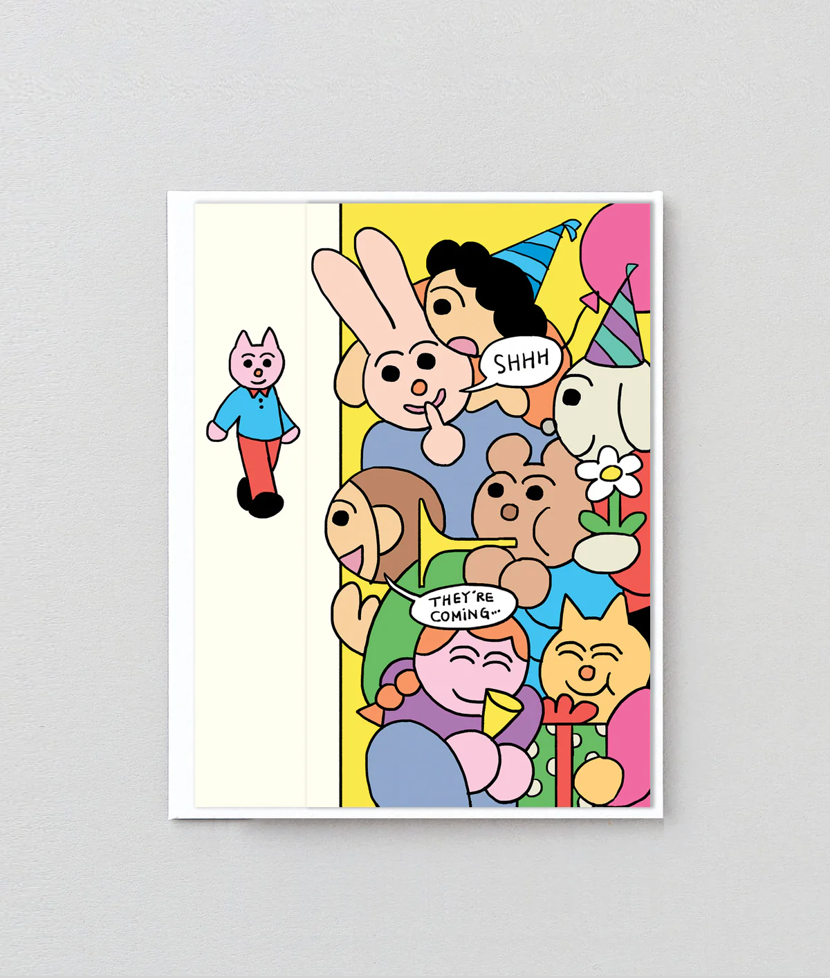 Shhh Surprise Party Kids Fold Out Birthday Card - Image 3