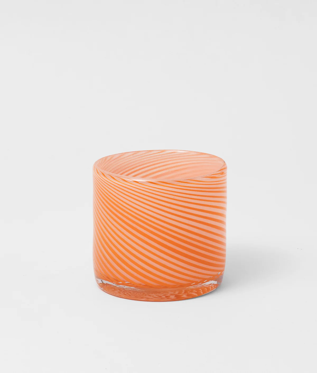 Small Spiral Glass Planter Orange - Image 4