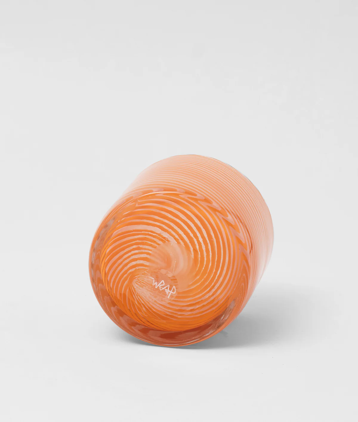 Small Spiral Glass Planter Orange - Image 5