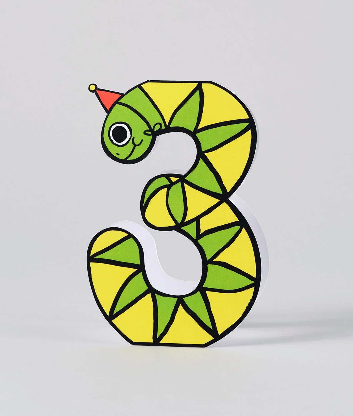 Snake 3rd Birthday Kids Age Card - Image 3