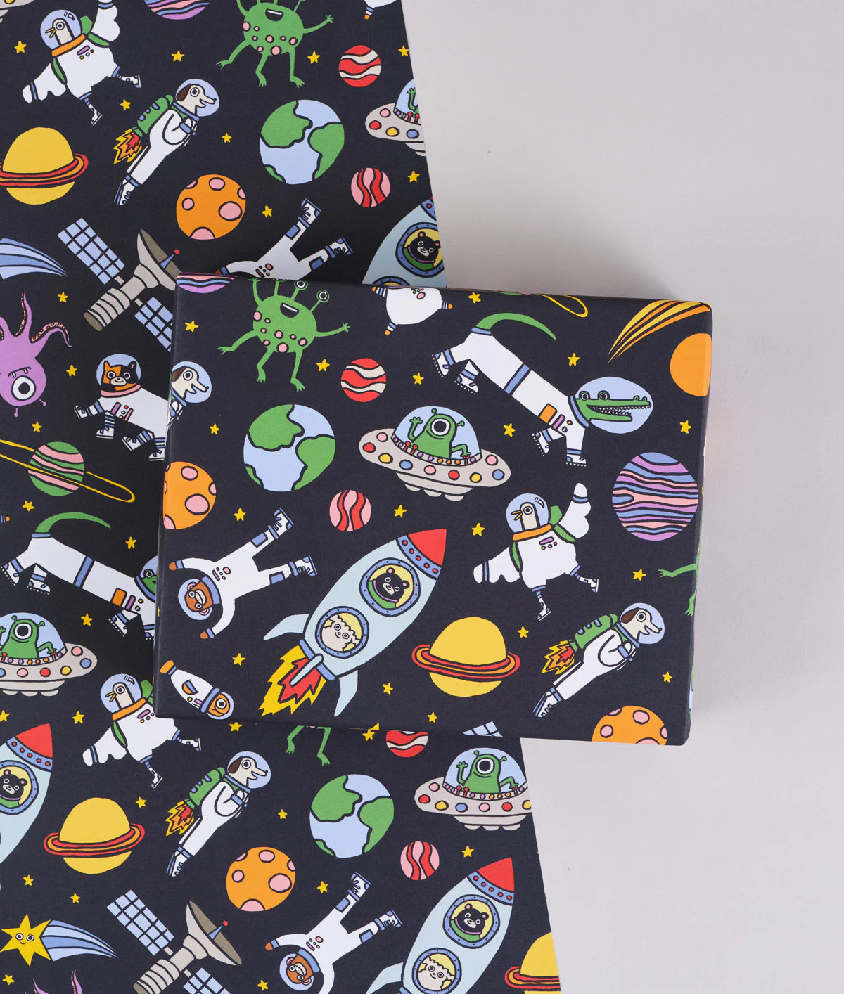 Space Kids Wrapping Paper