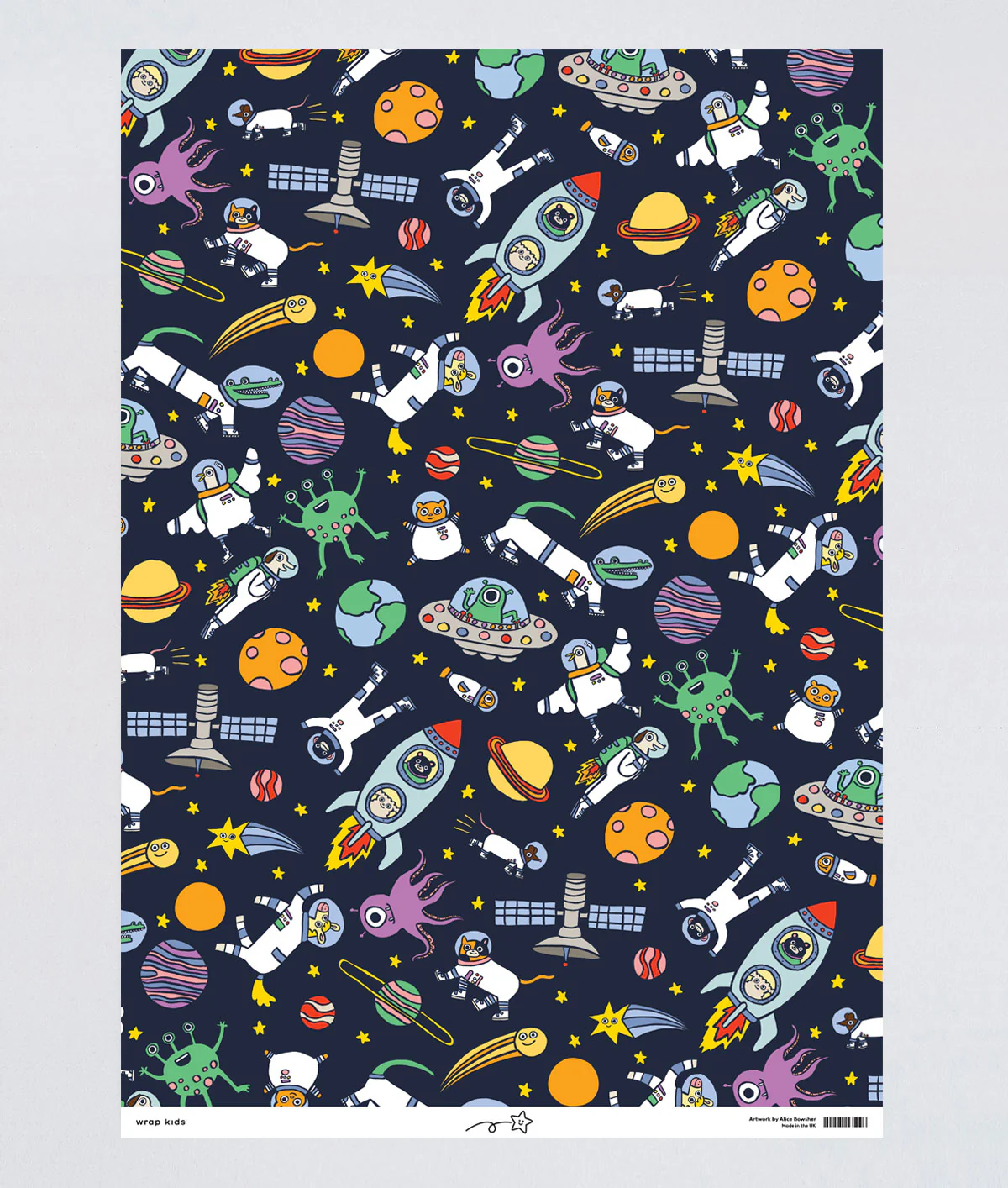 Space Kids Wrapping Paper - Image 3