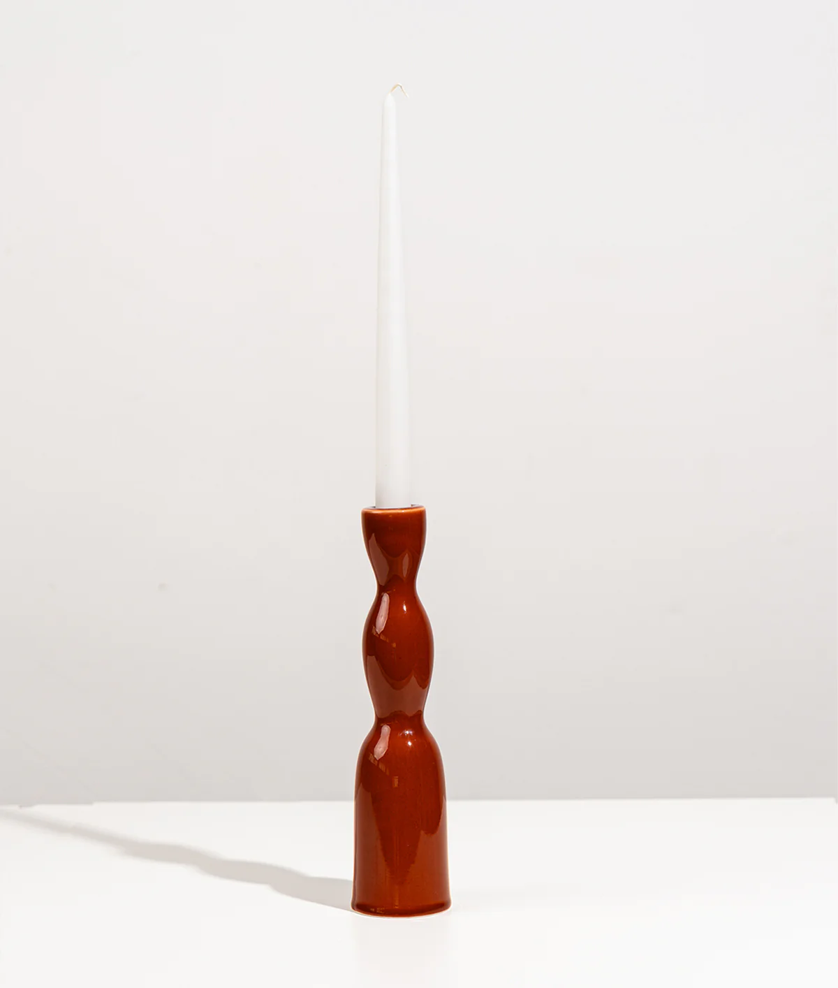 Terracotta Tall Wave Candlestick - Image 3