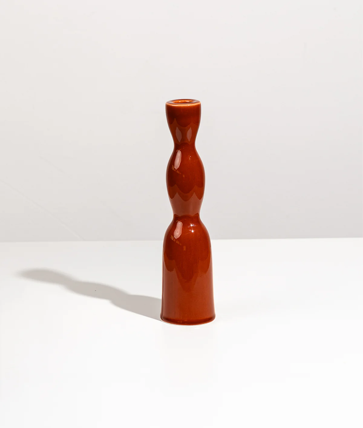 Terracotta Tall Wave Candlestick - Image 4
