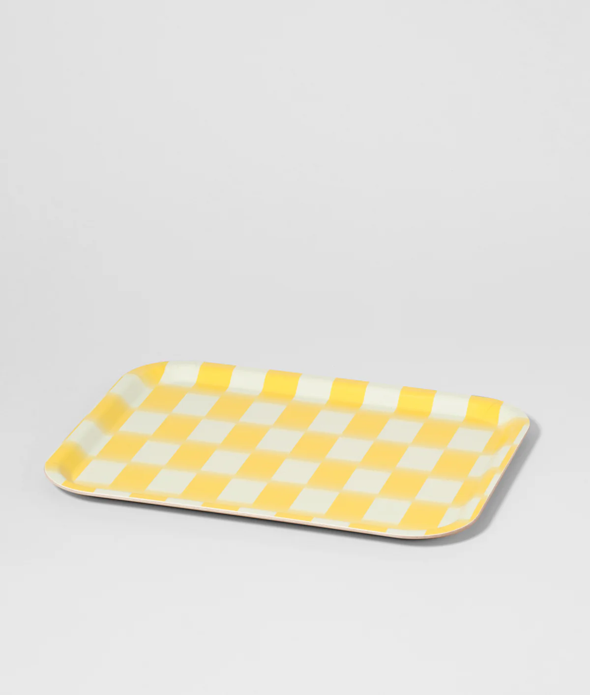 Yellow Gradient Check Rectangle Tray - Image 3